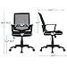 Yaheetech Office Chair Mesh Computer Chair Rolling Ergonomic Desk Chair Mid Back Adjustable Desktop Chair with Lumbar Support Swivel Task Chair for Adults and Students, Black