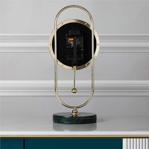 Reloj de mesa retro con pendulo creativo para escritorio y sala de estar 8