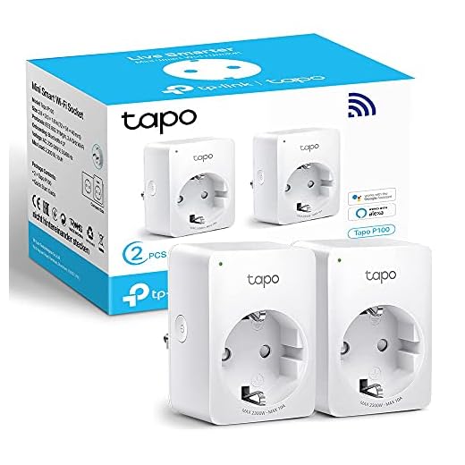 TP-Link Tapo P100 (2-Pack) - Mini Enchufe Inteligente Wi-Fi, óptimo para programar el encendido/apagado y ahorrar energía, no necesita HUB, compatible con Alexa y Google Hom, Color Blanco