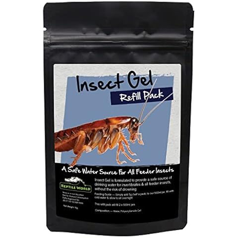 Reptile World Insect Gel 10g -Refill Pack - Live Food Care, Bug Gel Cover