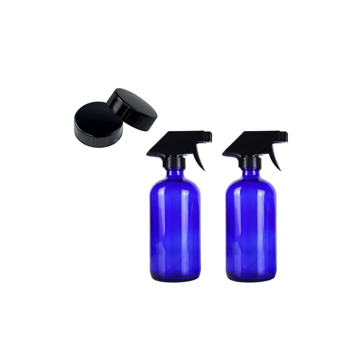 Nachfüllbare Sprühflasche aus Glas 500ml Blau für Make Up Wasser