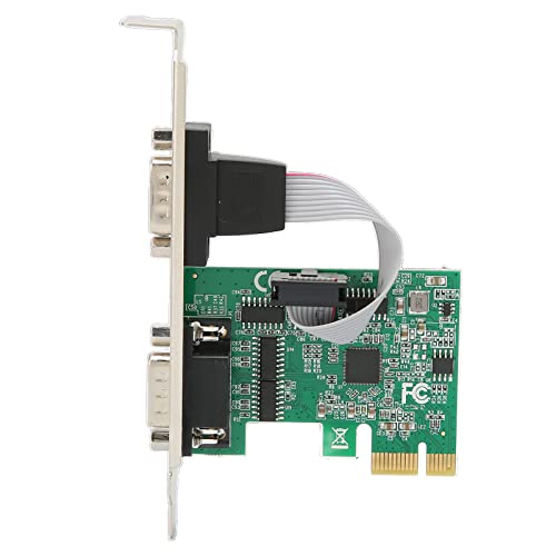 2-portowa Karta Adaptera Szeregowego PCI Express RS232, Karta Konwertera PCI Express X1 na DB9 COM, Obsługa Win7/8/10, Kanał Duplex, Minus 40 do 85 ℃