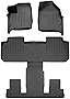 MAXLINER Custom Fit Floor Mats 3 Row Liner Set Black Compatible with 2018-2023 Buick Enclave with 2nd Row Bucket Seats