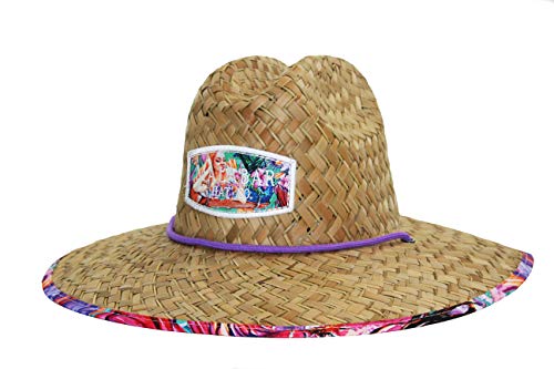 Sombrero de paja Malabar con estampado para hombre y mujer miniatura 6