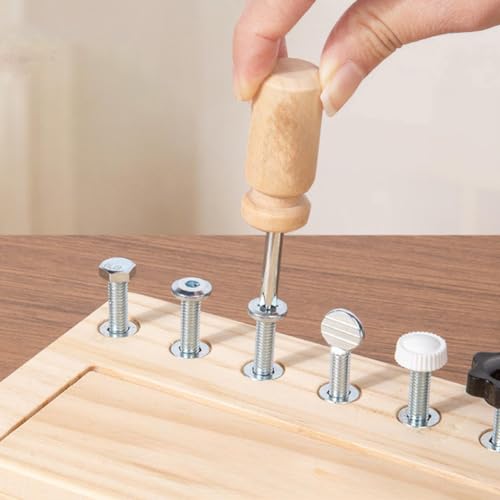 Tablero de destornilladores para niños de madera montessori 6