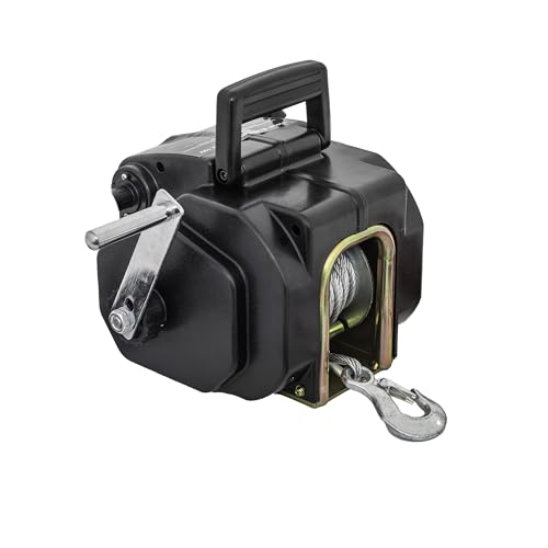 Extreme Max 3006.8918 Reversible Electric Boat Winch - 12V DC, Steel Cable (5.5mm x 11m), 11,000 lbs. Rolling / 9,900 lbs. Marine / 3,500 lbs. Pulling Capacity