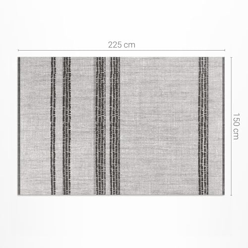 Tapis extérieur imperméable en PVC gris résistant pour sol de terrasse abîmé - 4