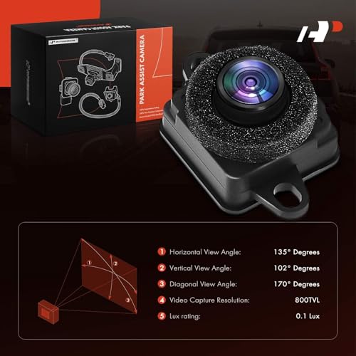 Image of A-Premium Park Assist Camera Rear View Backup Reverse Camera Compatible with Select Dodge Models - Challenger 2015 2016 2017 2018 2019 2020 2021 2022 Coupe - Replace# CH1960122