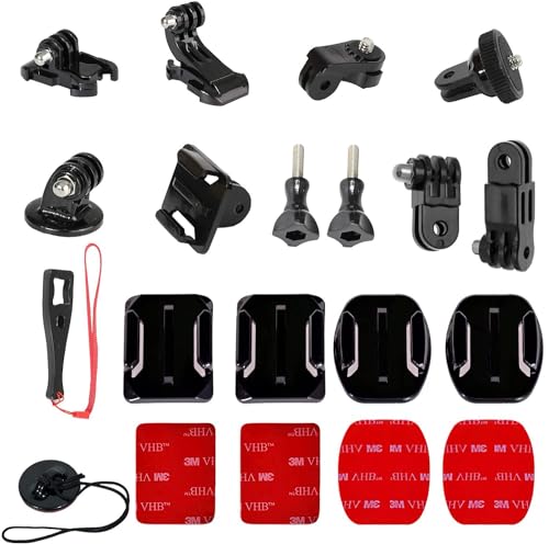 Universal Action Camera Accessory Kit for GoPro Hero 12 11 10 9 8 7 6 5 Black Go pro Max Insta360 One R/X2/X3 DJI OSMO A - Detailed View