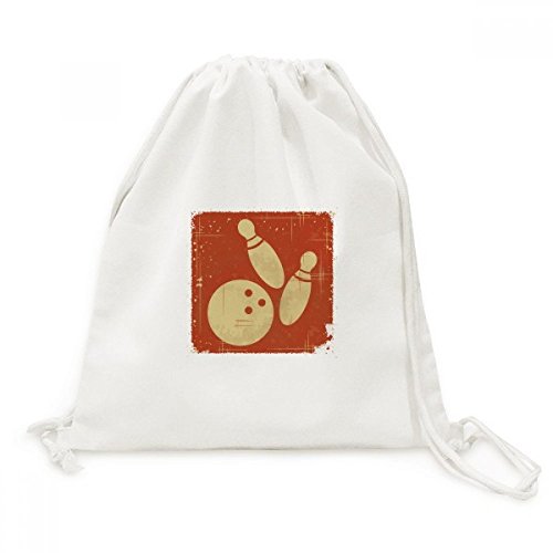 Sac à dos cordon bowling sport en toile rouge pratique pour vos voyages
