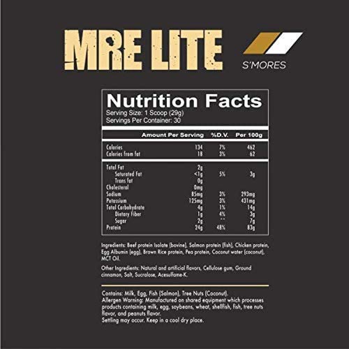 Redcon1 MRE Lite Protein Powder Animal Based Protein, Contains No