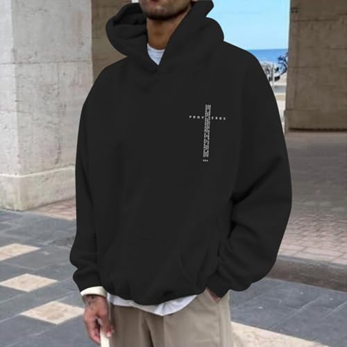 Christian Hoodies for Men Inspirational Religious Faith Cross Sweatshirts Vintage Bible Verse Graphic Hoodie Pullover2