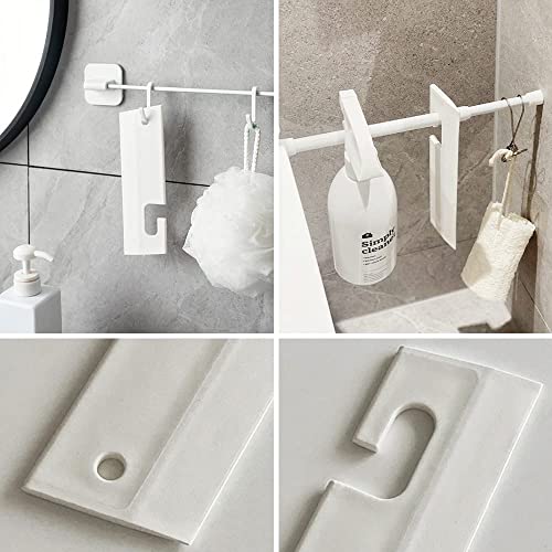 Image of White Silicone Squeegee with Hanging Hook, Water Blade for Cleaning Bathroom Shower Mirror Glass, Kitchen Countertop Sink, Car Windows Wiper Scraper, Flexible All-Purpose Waterblade Cleaner Tool, 1PCS