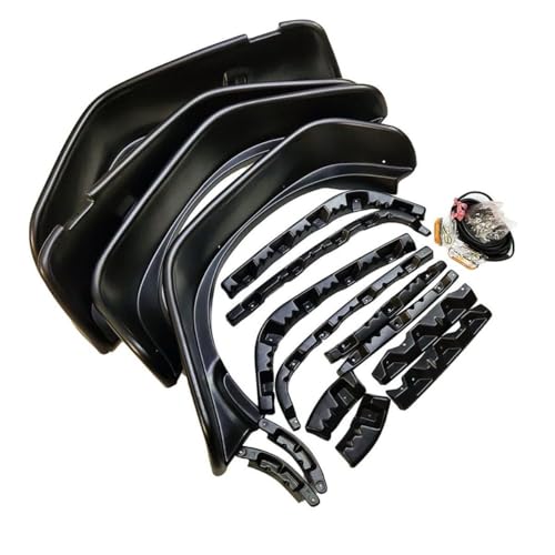 AUSWAY Flat Style Textured Fender Flares Fit For JEEP Wrangler JK&JKU 2007-2017 Guards