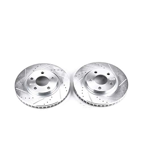 Image of PowerStop Evolution Front Brake Rotors For Buick Allure 2005-09 |LaCrosse 2005-09 |Terraza 2005 |Chevrolet Uplander 2005 - Drilled and Slotted Performance Disc Rotors Upgrade, AR8280XPR