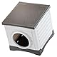 Ferplast - Hundehütte & Katzenzwinger Außenzwinger - Kaninchenhaus - Stabiler recycelter Kunststoff - PETVILLA 50, 38,5 x 43 x h 38,5 cm