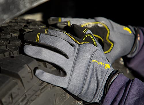 G & F Products Unisex Adult All Purpose Utility Work Gloves High Performance Mechanics Gloves Assorted Colors 3 Pair Value Pack, Black, Grey, Blue, X-Large Pack Of Us #TOP7