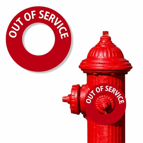 Anneau d'arrêt de borne d'incendie hors service en plastique orange 17,8 cm