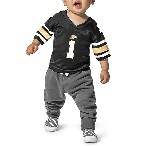 Little King Ncaa Infant-Touchdown Pass-Team Football Jersey-Purdue-Black #1-18 Months #TOP27