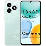 HONOR X5c Plus Smartphone with 5260 mAh Battery, 256GB/4GB RAM, Simlock-Free Android Mobile Phone without Contract (6.74 Inch Display, 90 Hz, 50MP + 14MP Camera, Android 15, Octa-Core Processor