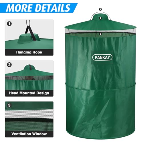 PANKAY Pop Up Privacy Tent, Portable Outdoor Camping Bathroom Toilet Tent, Collapsible Shelter for Camping and Emergency, Lightweight and Sturdy, Easy Set Up, Foldable with Carry Bag - Image 3