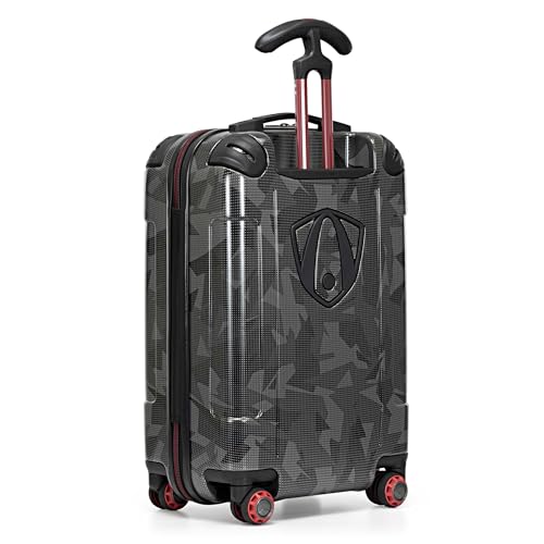 Image of Traveler's Choice Maxporter II Polycarbonate Hardside Trunk with Spinner Wheels, Gray Camo, 22-Inch Carry-on Luggage