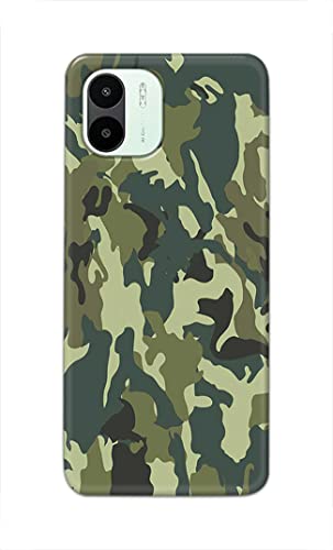 Image of PRINTFIDAA Printed Hard Back Cover Case for Mi Redmi A1 2022 Back Cover (Green Army Camouflage) -1803