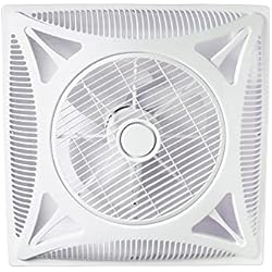 Ventilador Empotrable Bilake Ventilador de techo cuadrado, especial techo desmontable armstrong, empotrable panel 60x60, blanco, mando y rejilla giratoria.