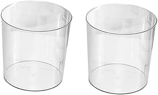 Garneck 2pcs Transparent Trash Can Garbage Cans for Bathroom Paper Bucket Clear Waste Can Automobile Trash Can Car Rubbish Bin Garbage Bin Mini Bin Wastebasket Office Multifunction Plastic