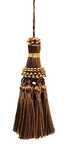 DÃ‰COPRO Elegant Dark Brown, Sand Key Tassel / 4 Inch Tassel, 3.5 Inch Loop Style# NKT - Espresso Latte D2A2