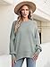 ANRABESS Women Oversized Sweaters Batwing Long Sleeve 2025 Fall Outfits Crewneck Casual Knit Side Slit Fashion Pullover Top Gray X-Large