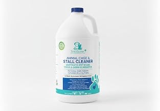 VetiZyme Animal Cage & Stall Cleaner – Natural Enzyme Cleaner & Odor Eliminator – Sanitizes, Disinfects & Kills Germs, Bacteria, Mold & Mildew – Non Toxic, Safe for Pets, Livestock & Facilities