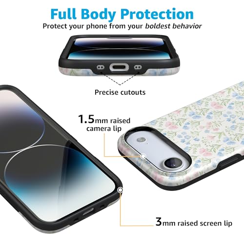 Coque iPhone 17 Air antichoc compatible MagSafe Casely floral - 3