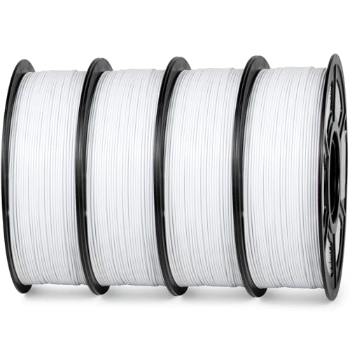 Image of iSANMATE ASA Filament 1.75mm Bundle 4KG (8.8lbs), UV & Weather Resistant 3D Printer Filament Perfect for Outdoor Functional Parts, White(4-Pack)