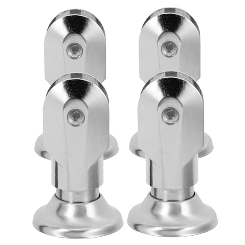 SOESFOUFU 4pcs Stainless Steel Toilet Partition Holder Bathroom Support Feet for Public Restroom Partitions Stable and Strong Accessory Modern Design Enhancing Any Bathroom Decor