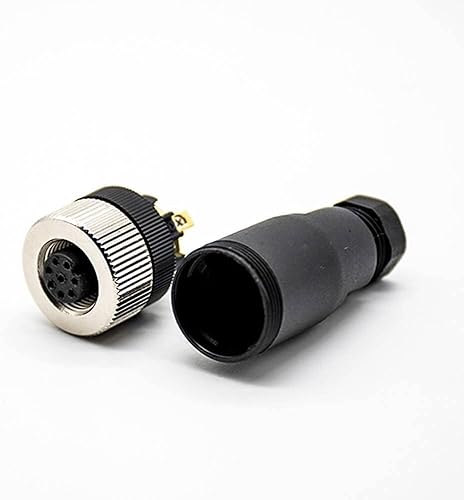 Miniatura 3 de Elecbee Conector de cable M12 Circular Impermeable Enchufe de Aviación Terminación de Tornillo Instalable en Campo Desapantallamiento Recto