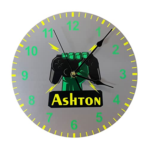 Precision Designs Kids Room Gaming Hand Clock - Personalised with Any Name - Size 25cm Wall Mountable - Unique Gift