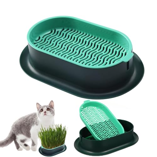 Falaquer Macetero de hierba para gatos, macetas para hierba de gato, macetas para gatos y otros animales domésticos