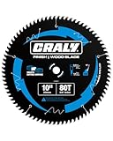 CRALY 10 Inch 80 Teeth Ultra Fine Finish Wood Cutting...