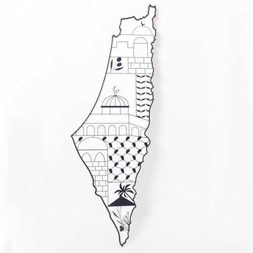 3D Mosque Palestine Map Decor