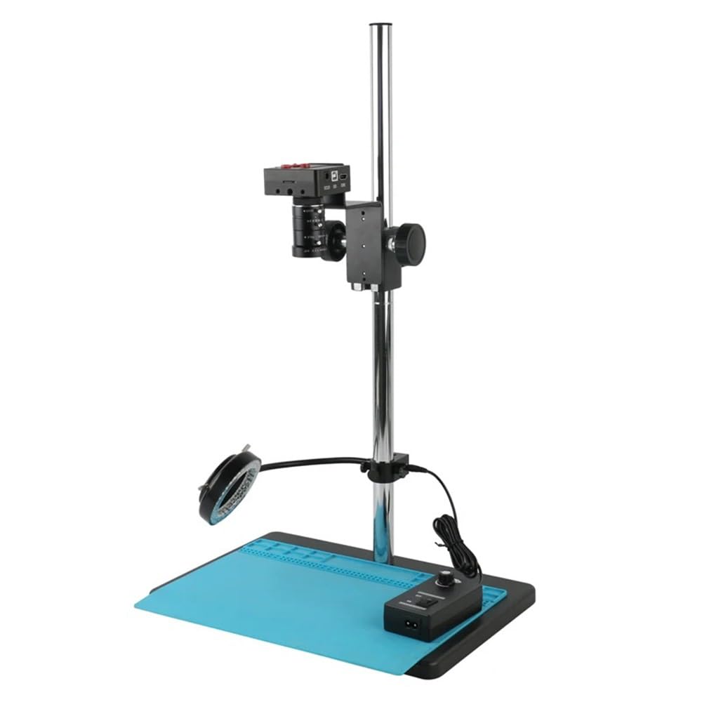 Mikroskop 48 MP 1080P 2K HDMI USB TF przemysłowy rejestrator wideo laboratorium spawanie wideo mikroskop kamera duży widok, duża odległość robocza (12-36 mm)