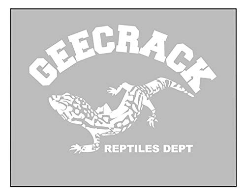 ジークラック(GEECRACK) ロゴステッカー ヤモリ M ホワイト