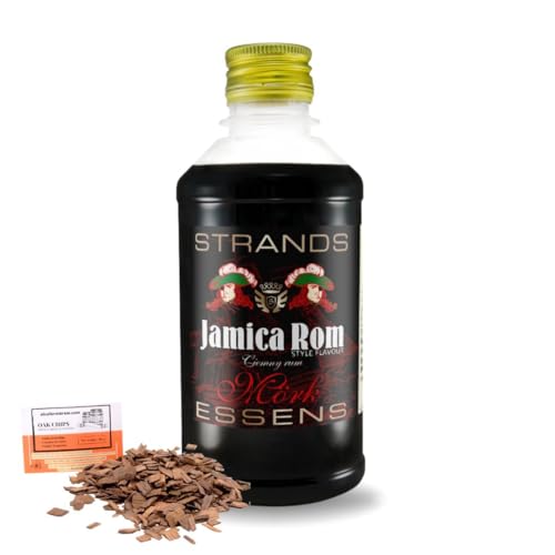 Ron Jamaicano Esencia Aromática 250 ml + Virutas de Roble Francés 20 g – Extracto Sin Alcohol para Cócteles
