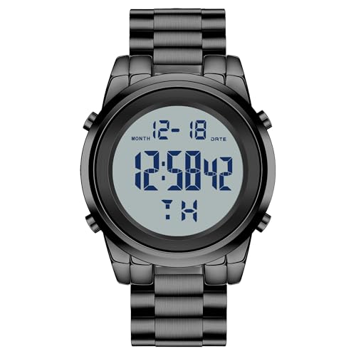 Image of Black Waterproof Digital Wrist Watches for Men Sports Mens Watch
