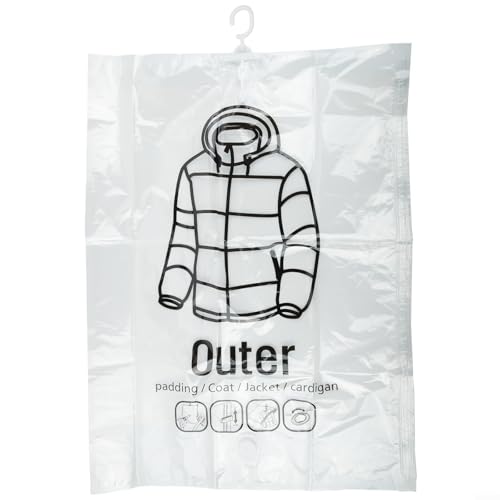 Bolsa de almacenamiento al vacío para ahorrar espacio con opción de colgar para organizar ropa, mantas, edredones, almohadas y ropa de cama en áreas de almacenamiento limitadas (M)