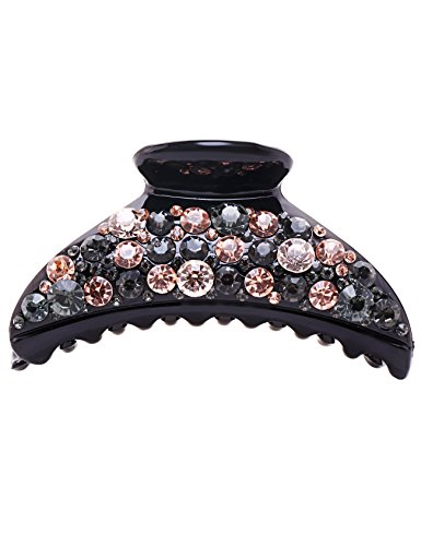 Fancyin Luxury 3.5" Crystal Medium Size colorful rhinestones hair claw (B)
