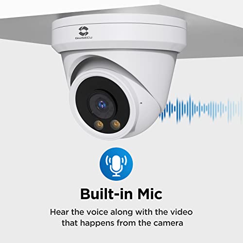 Gwsecu 4K Poe Security Camera System 16 Channel,4K 16Ch Nvr 4Tb, 8Pcs 8Mp Security Ip Cameras Wired With Person Detection, Built-In Mic, 2.8Mm Lens, Full-Color Night Vision,Outdoor Ip67,Gw-1608D8Mc #TOP4