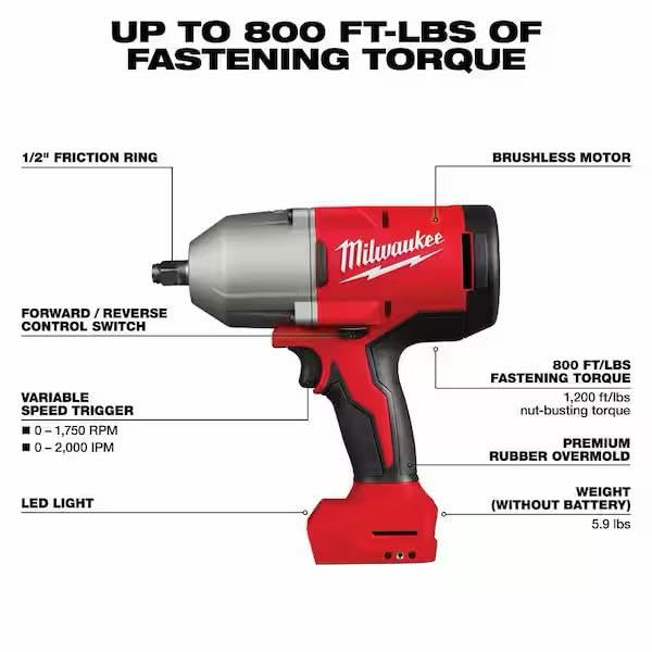 Image of MILWAUKEE M18 18-Volt Lithium-Ion Cordless 9-Tool Combo Kit with 3 4.0 Ah Batteries, Charger and Tool Bag
