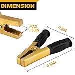 OSSIJAY 1000A Battery Jumper Cable Clamps, 2PCS Heavy Duty Pure Copper Car Battery Charger Clamps Replacement, Alligator…