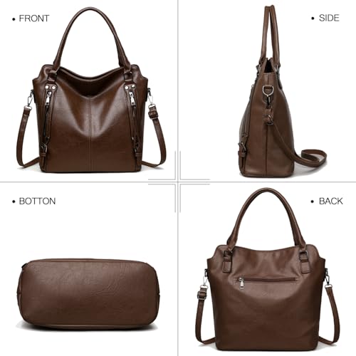 Image of 2E-youth Purses for Women Large Tote Women's Handbag Set Faux Leather Hobo Crossbody Bag 4pcs